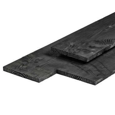 JWOODS Douglas Fijnbezaagde Plank 2,2x20x400 cm, zwart gedompeld