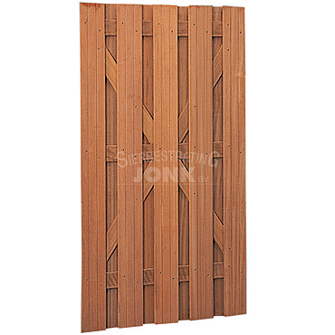 Hardhouten Tuindeur Recht Verticaal 180x100 cm houten frame