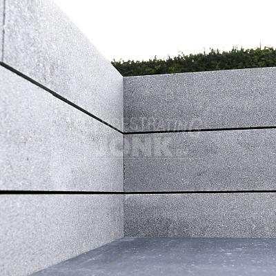 stapelblok muurelement afscheiding patioblok  modular  mbi border modern tijdloos