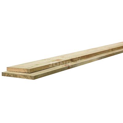 Fijnbezaagde plank, vurenhout, 1,9 x 14,5 x 180 cm., geïmpregneerd