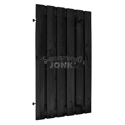 Jumbodeur met planken verticaal zwart 100x190 cm tuindeur tuinhout