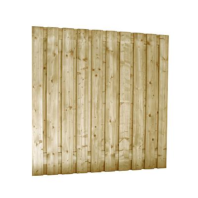 Jumboscherm geschaafd vuren 21-planks 15 mm, 180 x 180 cm t.b.v. betonsysteem, recht verticaal