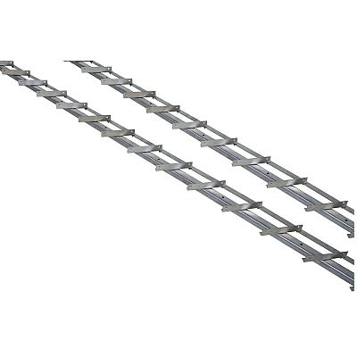 DHZ shutter framewerk, 2 stuk RVS rails van 165 cm. t.b.v. 14 planken