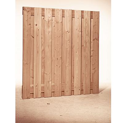 Douglas geschaafd plankenscherm 17-planks 18 mm, 180x180 cm, onbehandeld