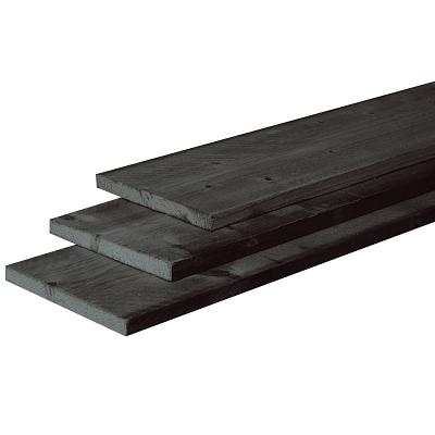 JWOODS Fijnbezaagde Plank 2,2x20x400 cm, Zwart Gedompeld
