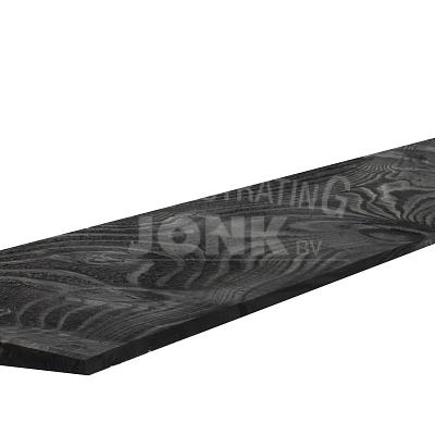 Douglas zweeds rabat plank, 1,1-2,7 x 19,3 x 500 cm., zwart gespoten