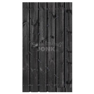 Jumbodeur met planken verticaal zwart 100x180 cm tuindeur tuinhout
