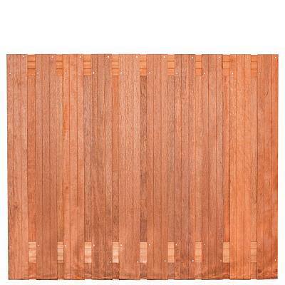 Tuinscherm Dronten geschaafd onbehandeld hardhout 21-planks 180x150 cm