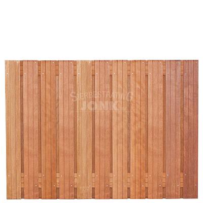 Tuinscherm Hoorn, geschaafd onbehandeld hardhout, 23-planks, 180x130 cm