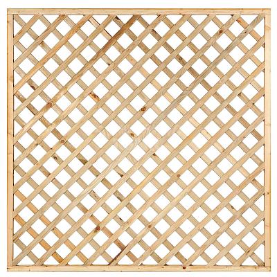Trellis diagonaal met lijst, 180x180 cm, geïmpregneerd geschaafd grenen