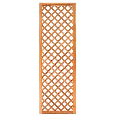 Trellis diagonaal met lijst, 60x180 cm, onbehandeld, geschaafd hardhout