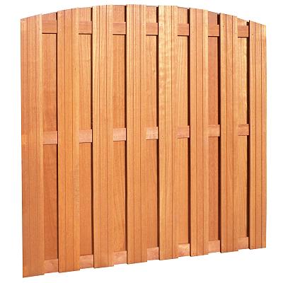 Hardhouten plankenscherm 15-planks toog verticaal 180x170/180 cm