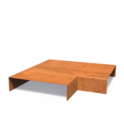 Overzetprofiel binnenhoek Cortenstaal 2 mm 30(x30)x20,4x5 cm