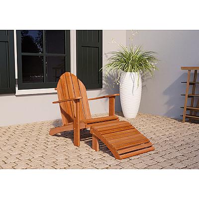 Voetenbank t.b.v. stoel Relax geolied hardhout 57x55x31 cm