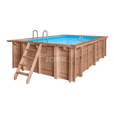 Luxe houten zwembad Santa Cruz 502x322x124 cm
