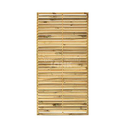 Tuinscherm Assen, geschaafd geïmpregneerd grenen, 34-planks, 90x180 cm
