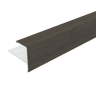 NewTechWood aluminium co-extrusie eindprofiel rhombus t.b.v. wandbekleding 5x5x300 cm Silver Gray