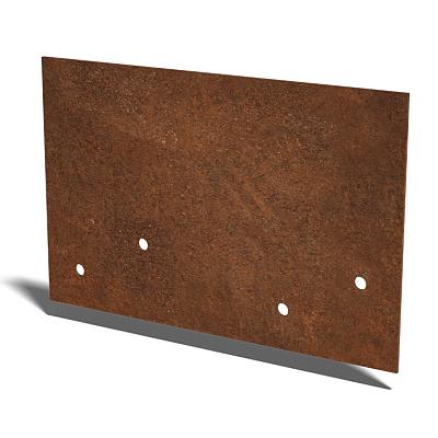 Cortenstaal koppelplaat recht groot 20x23x0,15 cm