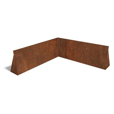 Cortenstaal keerwand binnenhoek 100x100x40 cm