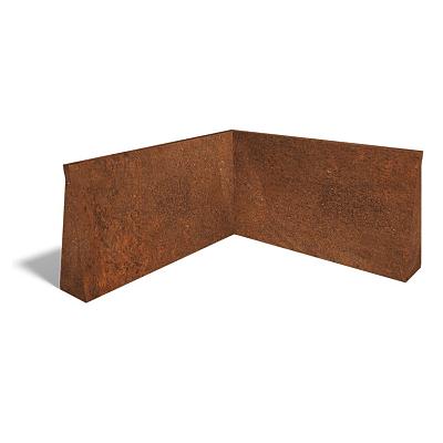 Cortenstaal keerwand binnenhoek 100x100x60 cm