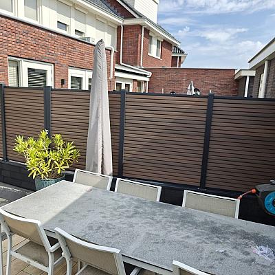 composiet schutting paal onderhoudsvriendelijk tuinafscheiding scherm afscheiding