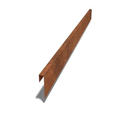 Cortenstaal overzetprofiel 15x5x5 cm (lengte 240 cm)