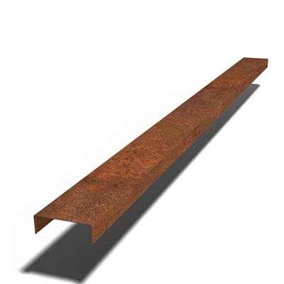 Cortenstaal overzetprofiel 5x15x5 cm (lengte 240 cm)
