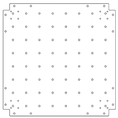 Verzinkt staal bodemplaat 70x70 cm