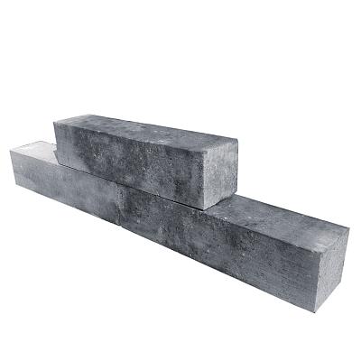Stapelblok muurelement tuin border strak zwart nero kleurecht