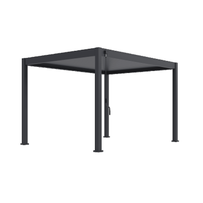 Aluminium pergola overkapping tuin buitenruimte modern onderhoudsvriendelijk lamellen kantelbaar schaduw waterdicht vrijstaand aan muur charcoal white wit antra