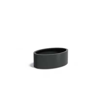 Plantenbak Ellipse met bodem aluminium 120x80x40 cm