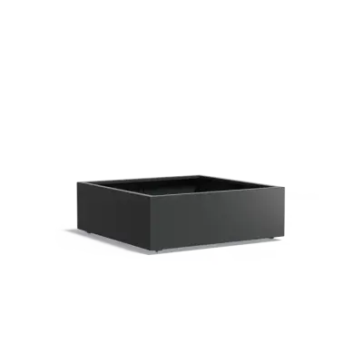 Plantenbak Carrez met wielen aluminium 120x120x40 cm