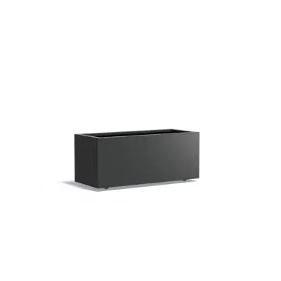 Plantenbak Carrez met wielen aluminium 120x50x50 cm