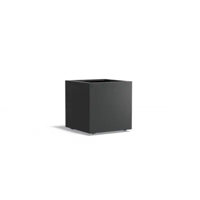 Plantenbak Carrez met wielen aluminium 70x70x70 cm