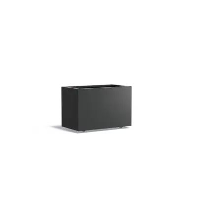 Plantenbak Carrez met wielen aluminium 90x50x60 cm