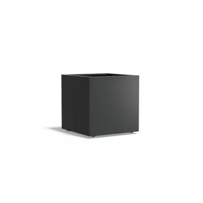 Plantenbak Carrez met wielen aluminium 80x80x80 cm