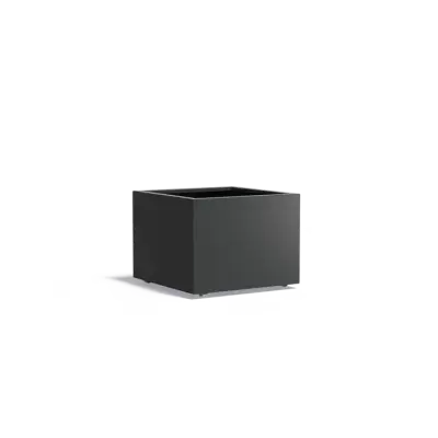 Plantenbak Carrez met wielen aluminium 80x80x60 cm