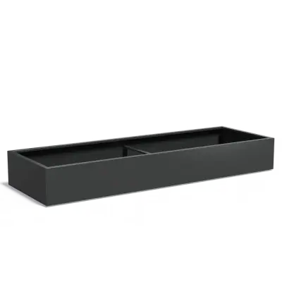 Plantenbak Carrez met bodem aluminium 300x100x40 cm
