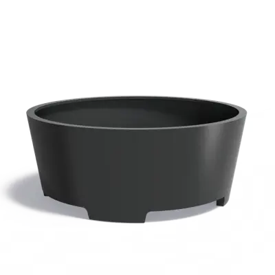 Plantenbak Conic met poten aluminium Ø200x80 cm