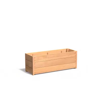 Plantenbak Carrez met bodem hardhout 120x40x43,5 cm