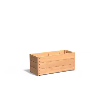 Plantenbak Carrez met bodem hardhout 100x40x43,5 cm