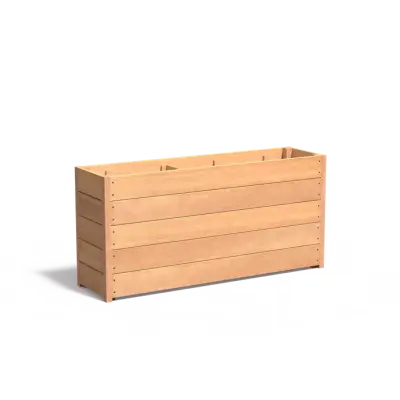 Plantenbak Carrez met bodem hardhout 150x40x71,3 cm