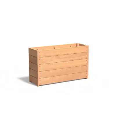 Plantenbak Carrez met bodem hardhout 120x40x71,3 cm