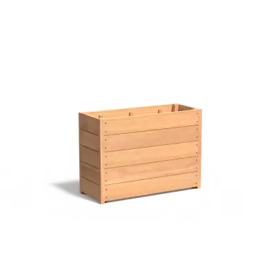 Plantenbak Carrez met bodem hardhout 100x40x71,3 cm