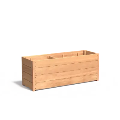 Plantenbak Carrez met bodem hardhout 150x50x57,4 cm