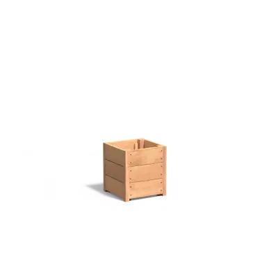 Plantenbak Carrez met bodem hardhout 40x40x43,5 cm