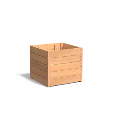 Plantenbak Carrez met bodem hardhout 80x80x71,3 cm