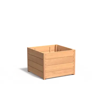 Plantenbak Carrez met bodem hardhout 80x80x57,4 cm