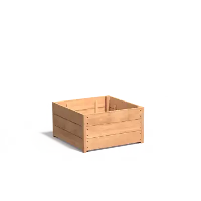 Plantenbak Carrez met bodem hardhout 80x80x43,5 cm