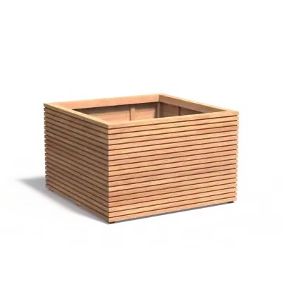 Plantenbak Malaga Rhombus hardhout 120x120x74,6 cm